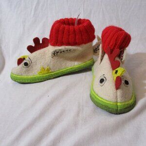 Preschool Toddler Kids GARNET HILL BOILED WOOL CHICKEN ROOSTER SLIPPER BOOT 1